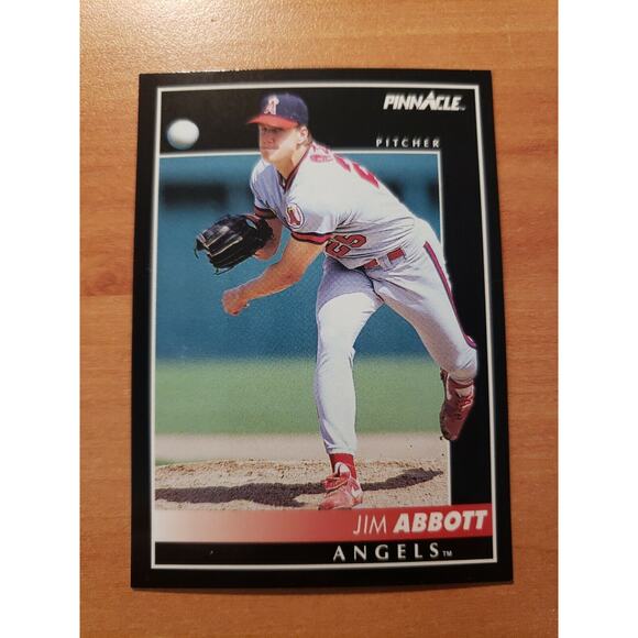 Jim Abbott 1992 Pinnacle #539 - California Angels - MLB - Fresh Pull - Picture 1 of 2